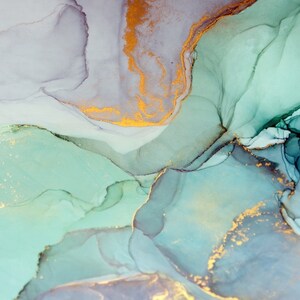 Abstract Alcohol Ink Marble Wallpaper Mural, Removable Wall Art (Peel and Stick) image 5