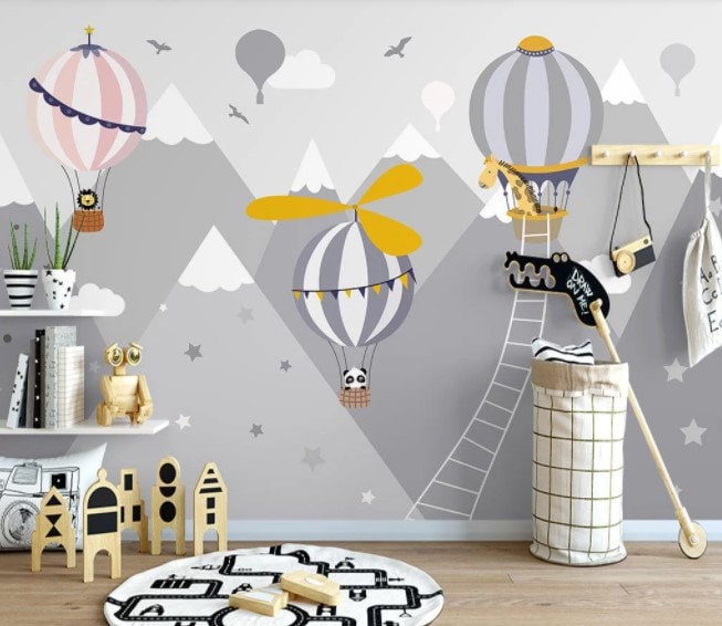 Custom Color I Temporary Wallpaper Custom Size Nursery Mountain Wall Decor Bedroom Nursery Cartoon Wall Mural Hor Air Balloon Grey Color Mountain Kids Wallpaper Peel and Stick Custom Color I Temporary Wallpaper Custom Size Nursery Mountain Wall Decor Bedroom Nursery Cartoon Wall Mural Hor Air Balloon Grey Color Mountain Kids Wallpaper Peel and Stick