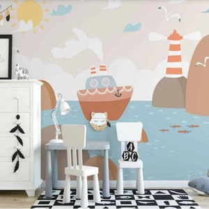 Carta da parati per bambini, peeling e stick murales da parete rimovibili autoadesivi per bambini Wallart Child Room Decor Murales murales