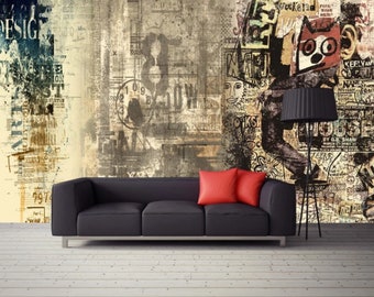 Abstract Wall Art Wallpaper Peel and Stick Removable Pattern Wall Mural Self Adhesive Wallpaper Marble Shape Living Room Decor Cafe Decor