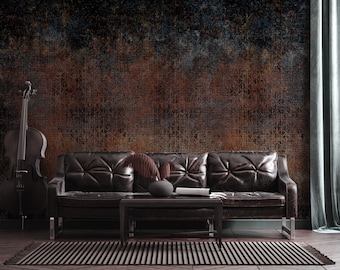 Dark Color Concrete Wallpaper- Marble Texture Grunge Wallpaper- Removable- Peel and Stick- Self Adhesive- Concrete Modern Wallpaper