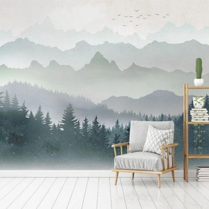 Nature Rainforest Nursery Wall Mural Wallpaper Peel and Stick Easy Removable Self Adhesive Kids Child Room Wallpaper Forest Landscape