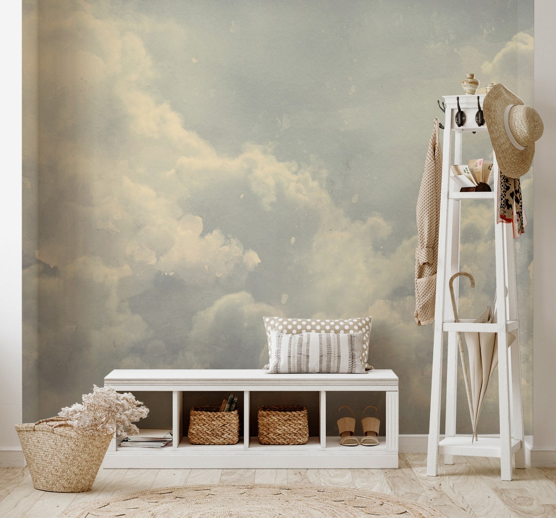 Cloud Wallpaper Mural | Sky Peel and Stick Wallpaper | Cloud Nursery ...