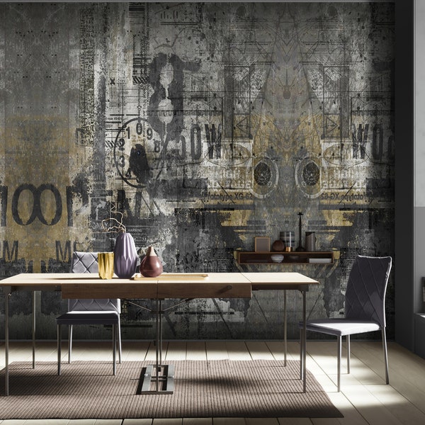 Dark Color Abstract Wall Art Wallpaper Peel and Stick Removable Pattern Wall Mural Self Adhesive Wallpaper Living Room Decor Cafe Decor