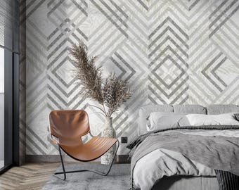 Geometric Art Wallpaper, Abstract Wall Mural, Peel and Stick, Easy Removable, Pattern Wallpaper, Living Room Bedroom Wall Mural