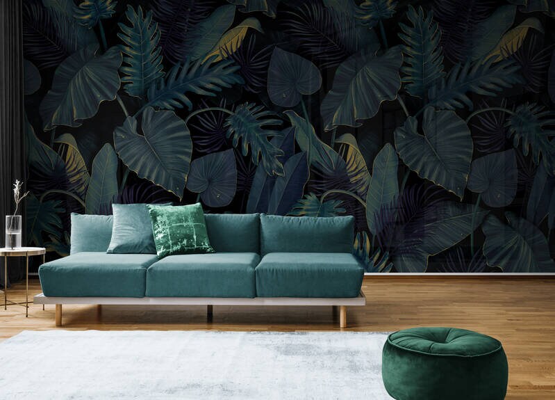Tropical Wallpaper Removable Wall Mural Peel and Stick Leaves - Etsy