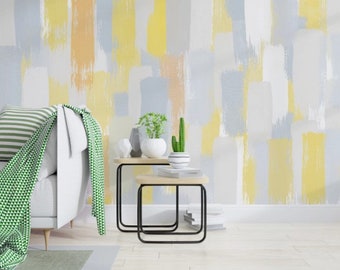 Abstract Pastel Color Art Wallpaper Peel and Stick Removable Wall Mural Self Adhesive Wallpaper Marble Textured Kids Room Wall Art
