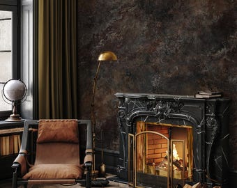 Marble Concrete Texture Wallpaper – Modern Industrial Wall Mural, Dark Texture Stone Look