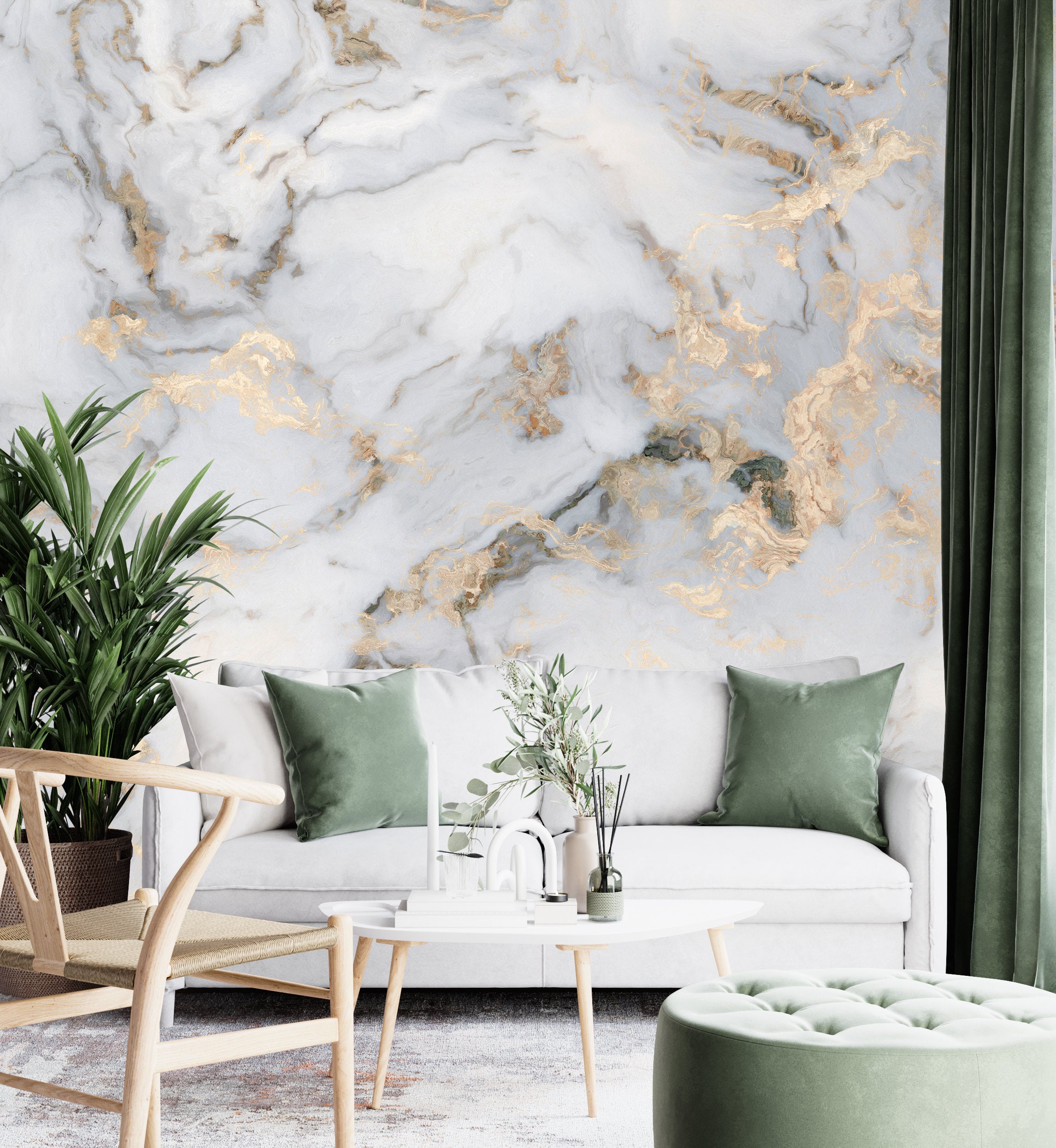 White marble wallpaper discount