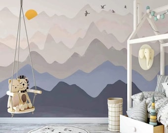 Nature Rainforest Nursery Wall Mural Wallpaper Peel and Stick Easy Removable Self Adhesive Kids Child Room Wallpaper Forest Landscape