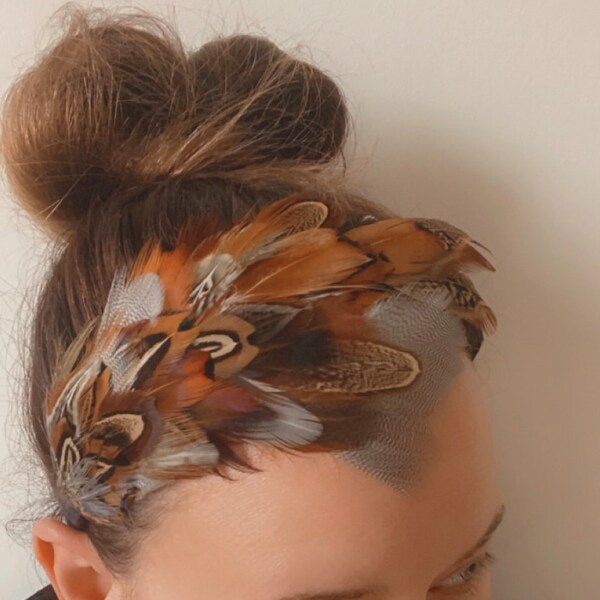 Bird Skull and Feather Headband