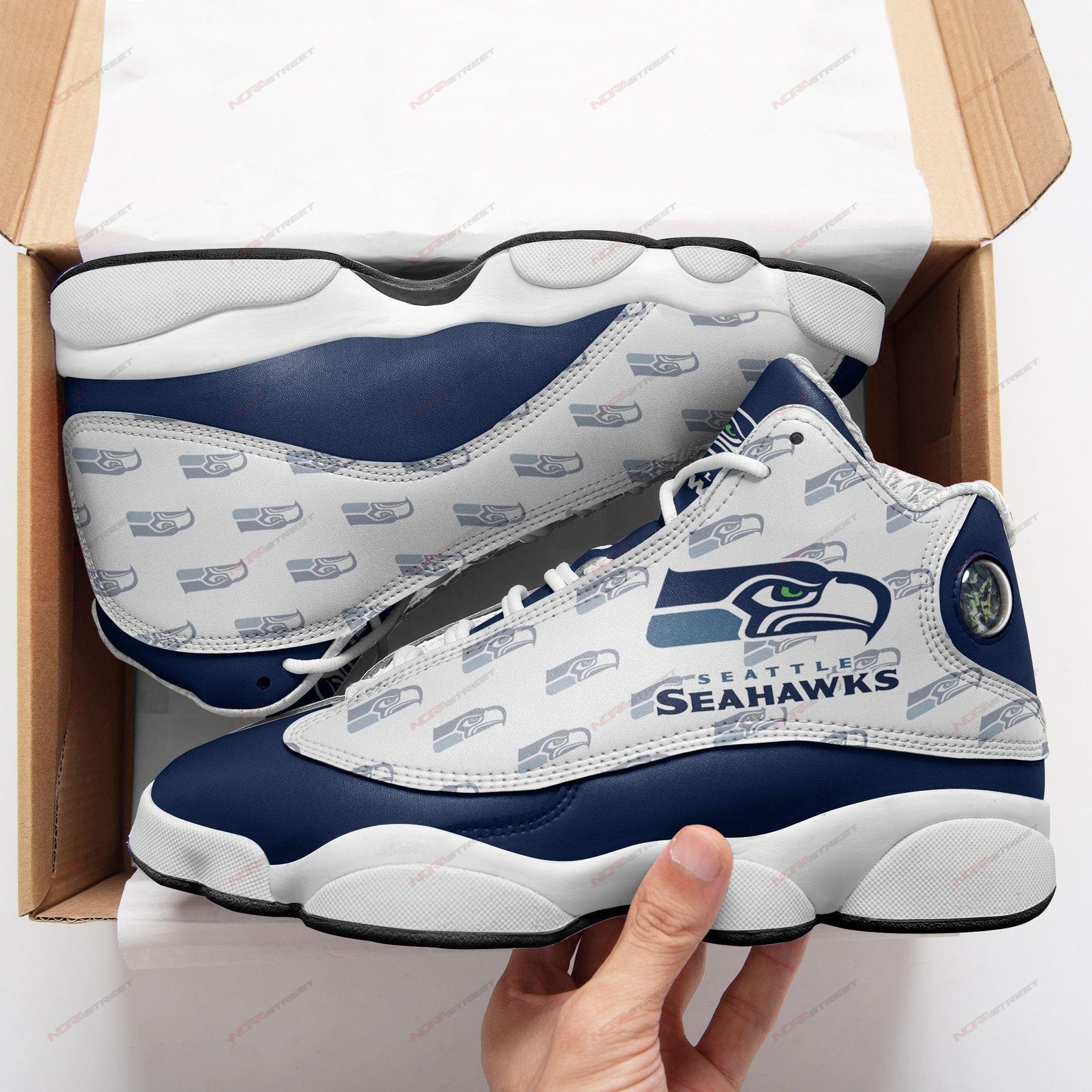 Seattle Seahawks Form Jordan 13 Shoes 4 Football Teams Shoes | Etsy