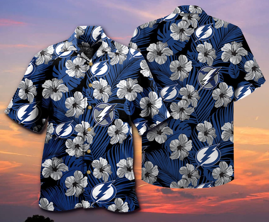 Tampa Bay Lightning Hawaiian Shirt Shirt for NHL fans Hockey Etsy