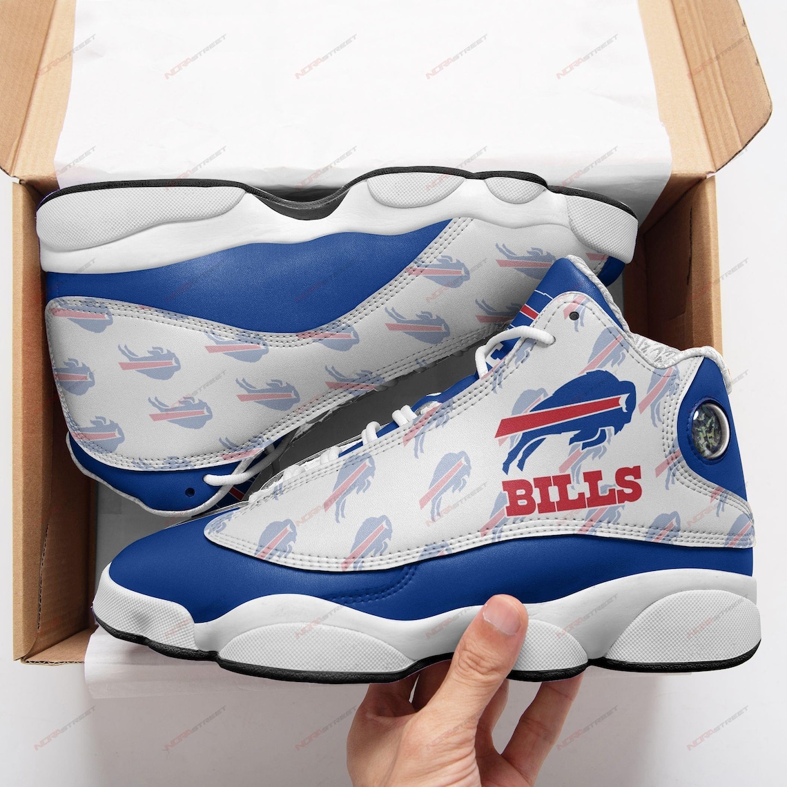 Buffalo Bills Form Jordan 13 Shoes 2 Football Teams Shoes Etsy