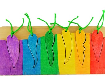 Educational Wooden Toy / Rainbow Toy / Carrot Sorter