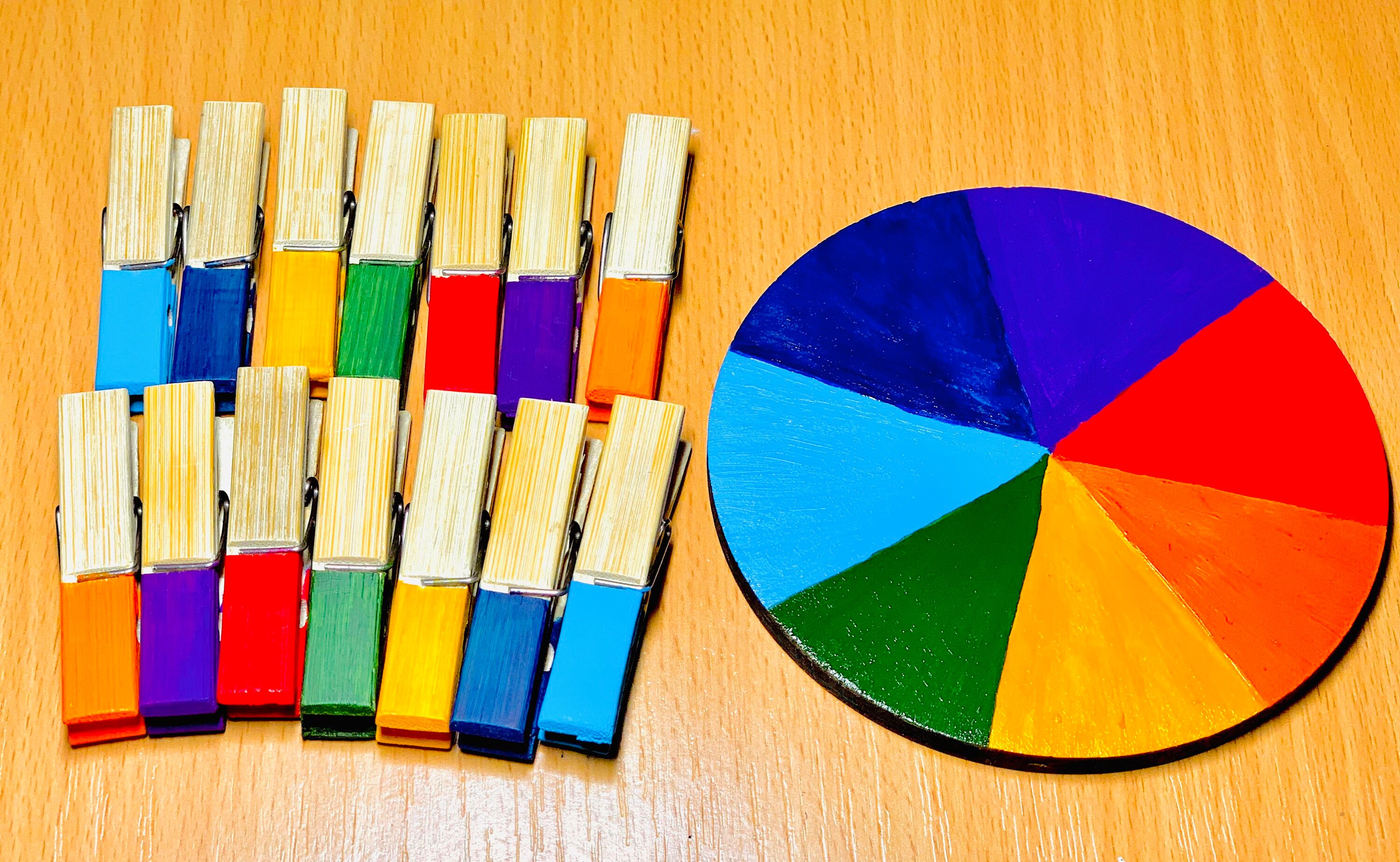 Wooden Colored Clothespins/ Fine Motor Skills Etsy