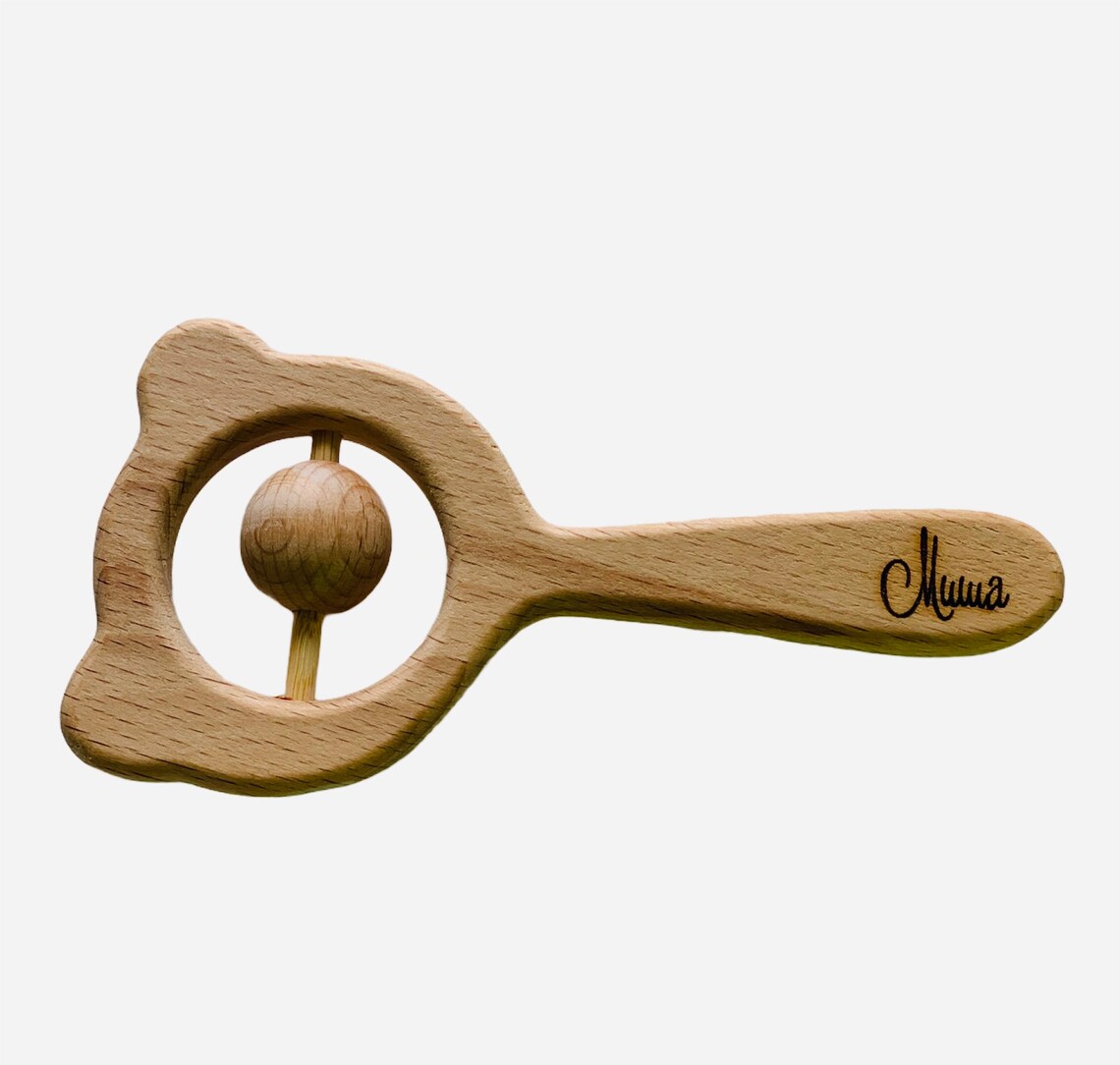 Newborn Rattle / Baby Shower / Engraved Name Toy Etsy UK