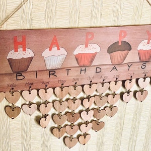 Birthday Family Calendar/ Wall Decor/ Family Board