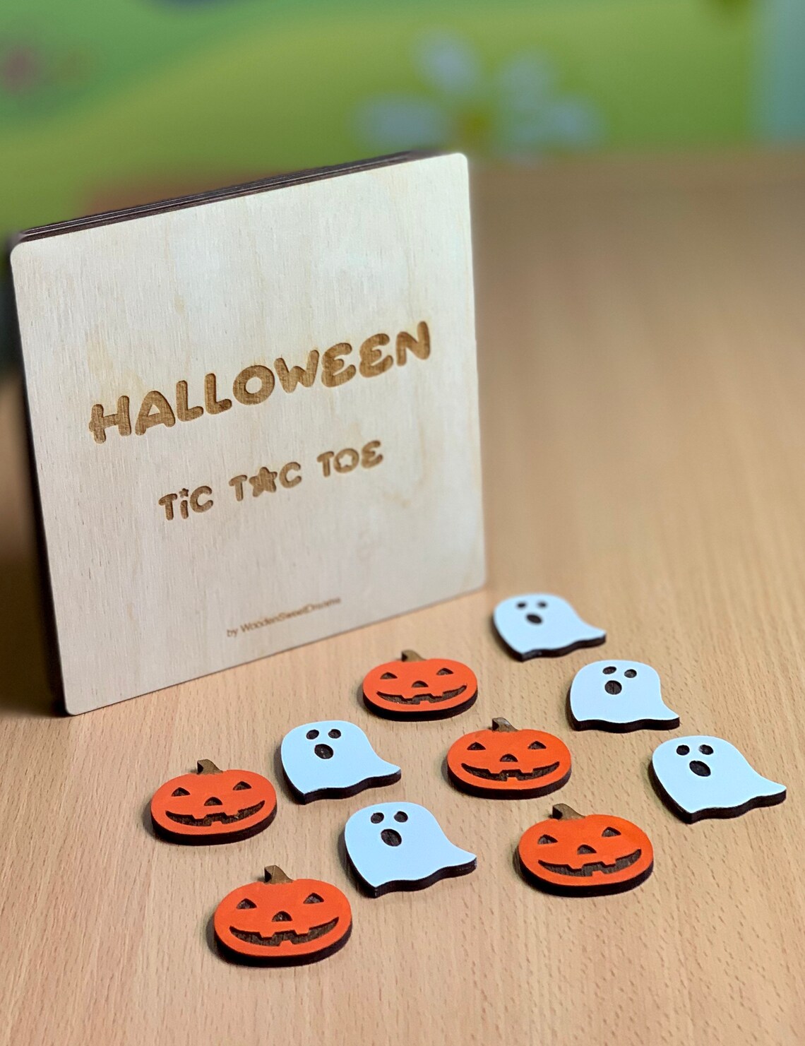 Halloween Tic Tac Toe Board Game - Etsy UK