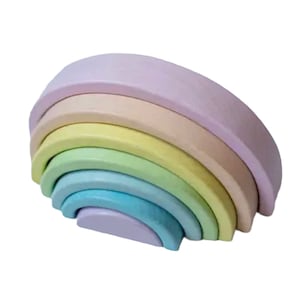 Wooden Rainbow Toy/Stackable Rainbow Toy/Baby Shower Gift