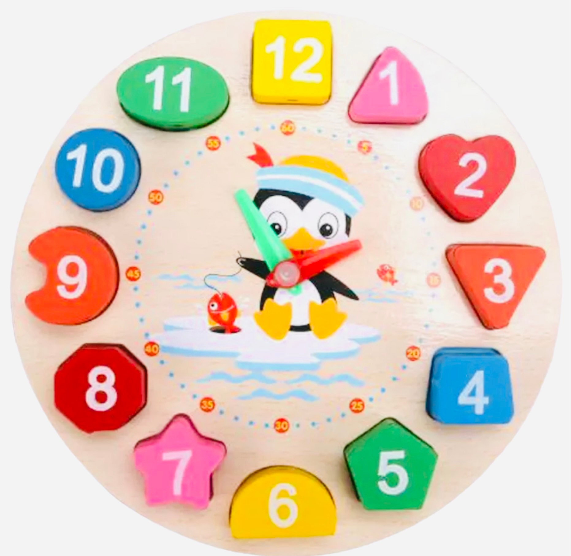 Wooden Toy Clock / Puzzle Clock / Educational Clock / Shapes / Etsy UK