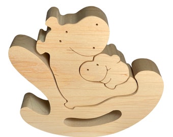 Wooden Exclusive Puzzle Toy, Mom Souvenir, Personalized Toy
