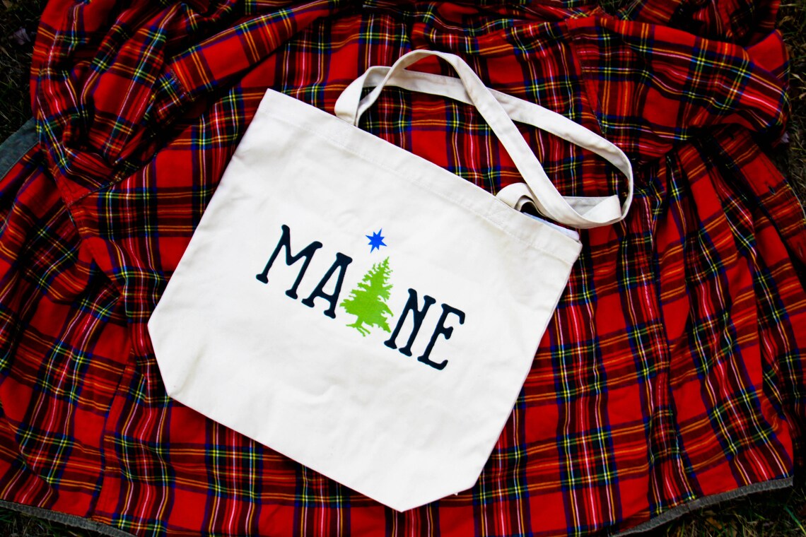 Maine Original Flag Eco Tote Bag Etsy
