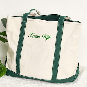 Benutzerdefinierte Tragetasche, Canvas Tragetasche, benutzerdefinierter Text Tragetasche, Bachelorette Geschenk, Strandtasche, gestickter Name, Brautjungfern Geschenktasche, benutzerdefiniertes LOGO