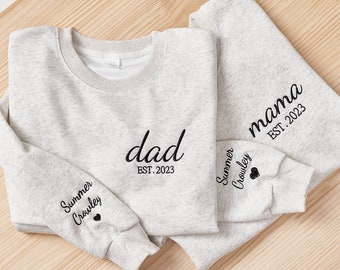 Dad Sweatshirt, Mom Sweatshirt, Mama Sweatshirt, New Mom Gift, New Dad Gift, Pregnancy Announcement Shirt, Mom and Dad Sweatshirt, Dad Gifts