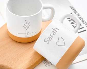 Personalized Engraved Ceramic Coffee Mug: Custom 12.2 oz Gift