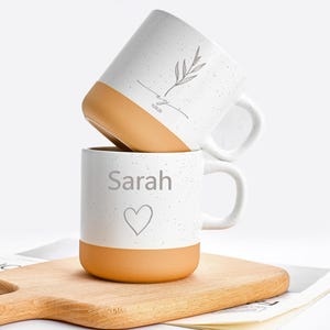 Keramiktasse mit Gravur: Personalisiertes Geschenk, individuelle Kaffeetasse (12,2 fl oz)