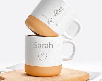 Engraved Ceramic Mug: Personalized Gift, Custom Coffee Mug (12.2 fl oz)