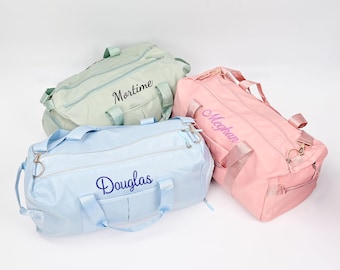 Bolsa de lona con monograma bordado: bolsa de viaje personalizada para el fin de semana