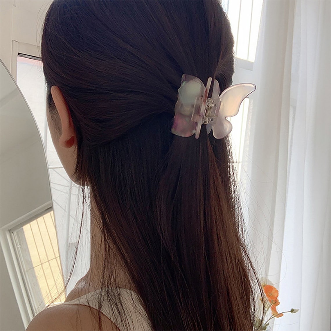 Butterflycolorfulhair Claw Hair Clamp for Girl Girlish Etsy