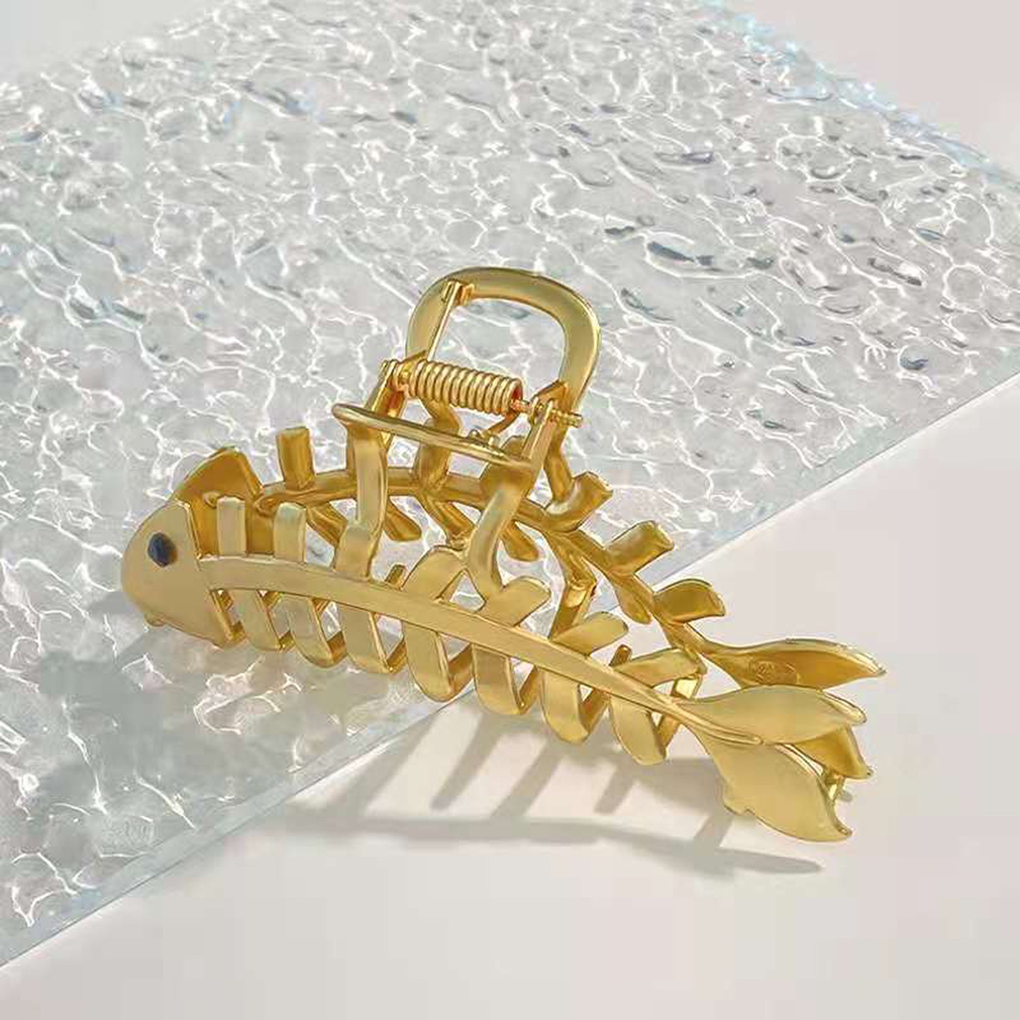 Fish Bone Shaped Hair Claw Hair Clips Women Hair Clip Gold Etsy