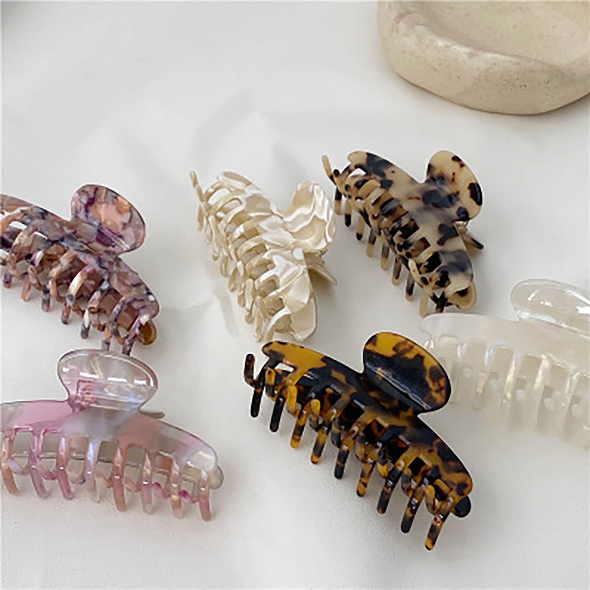 Antique Tortoise Shell Claw Clip Acetate Hair Clip Girlish Etsy