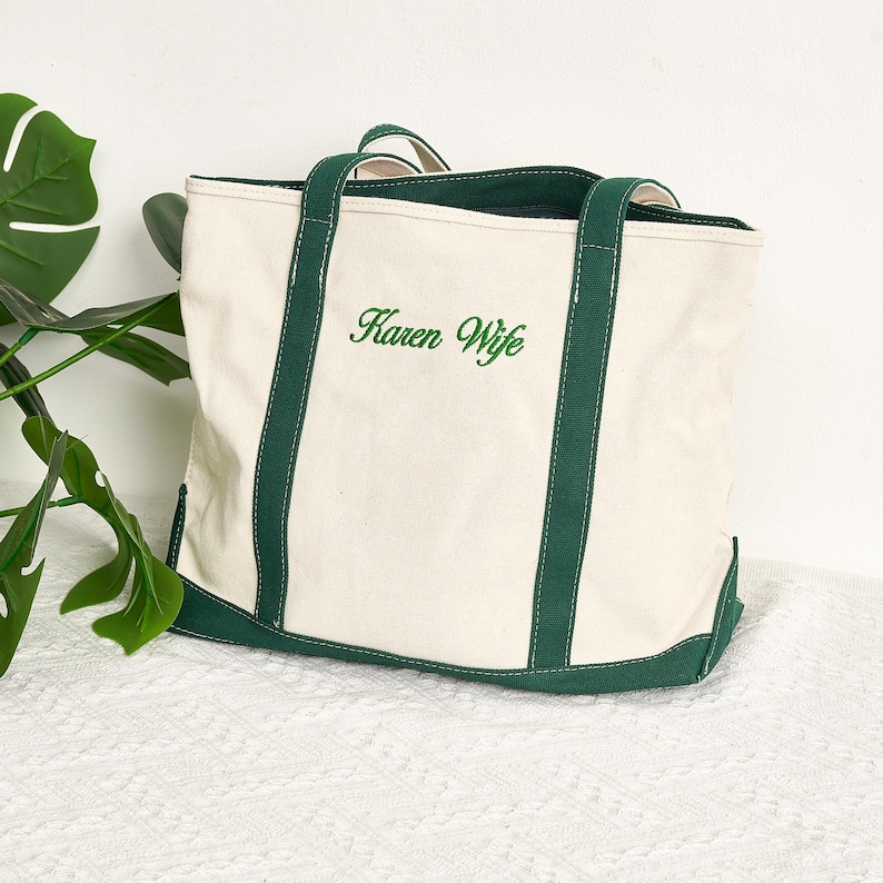 Bolsa de tela personalizada, bolsa de lona, bolsa con texto personalizado, regalo de despedida de soltera, bolsa de playa, nombre bordado, bolsa de regalo para damas de honor, logotipo personalizado imagen 2