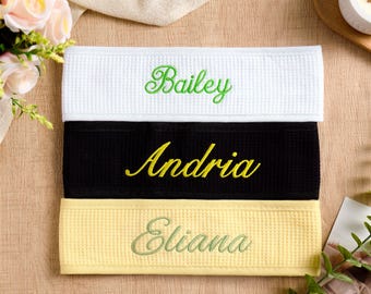 Personalized Embroidered Spa Headband, Custom Name Facial Wrap, Bridesmaid Gift,Gift for her