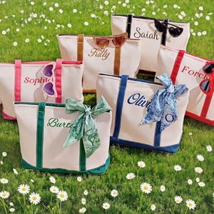 Benutzerdefinierte Tragetasche, Canvas Einkaufstasche, Einkaufstasche mit benutzerdefiniertem Text, Bachelorette Geschenk, Strandtasche, gestickter Name, Brautjungfern Geschenktasche-Custom LOGO