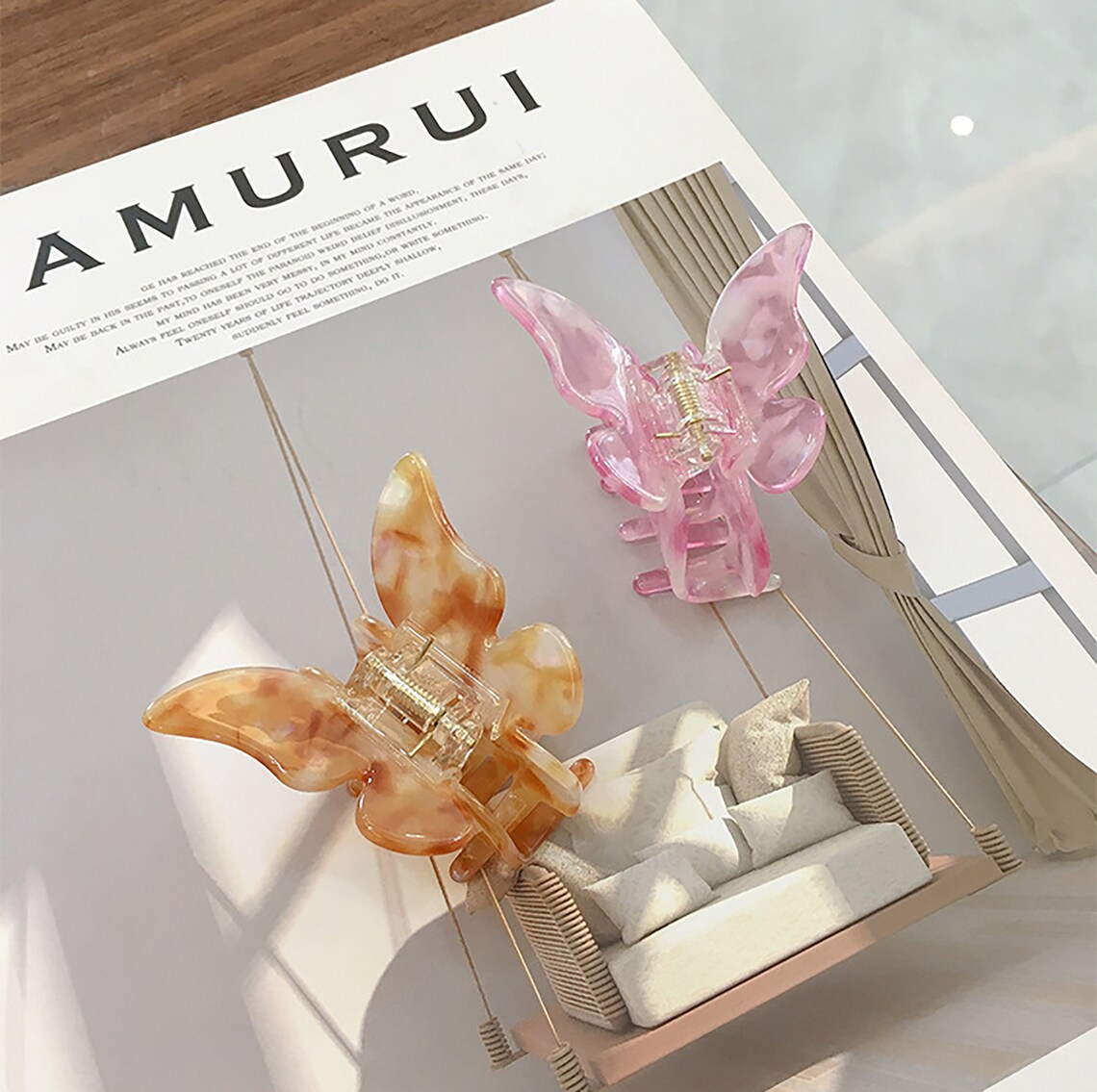 ButterflycolorfulHair Claw Hair Clamp For Girl Girlish Etsy