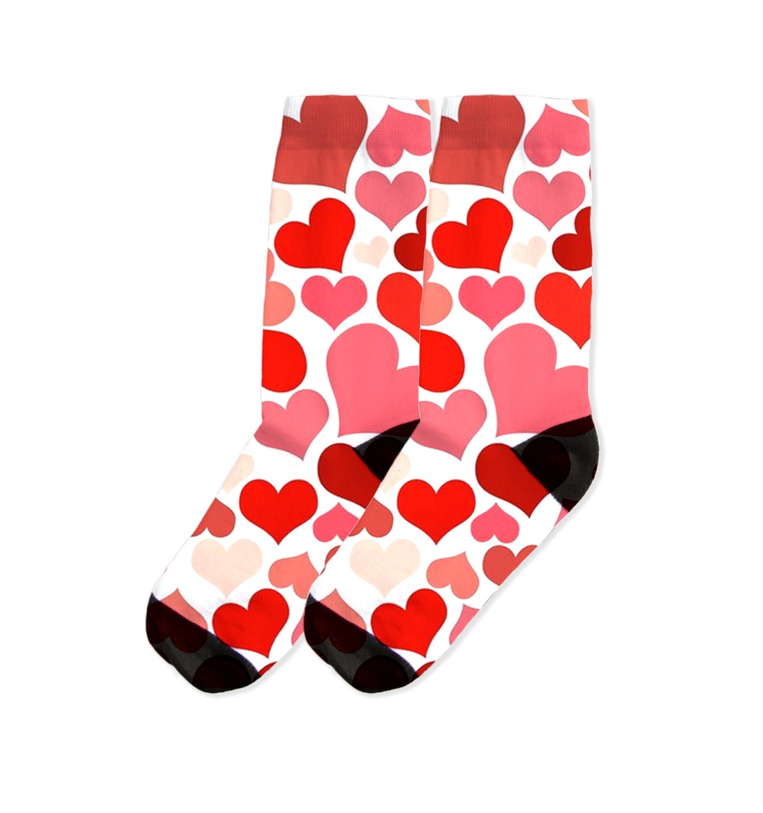Love Hearts Socks Valentine's Day Gift Gift for Her Etsy
