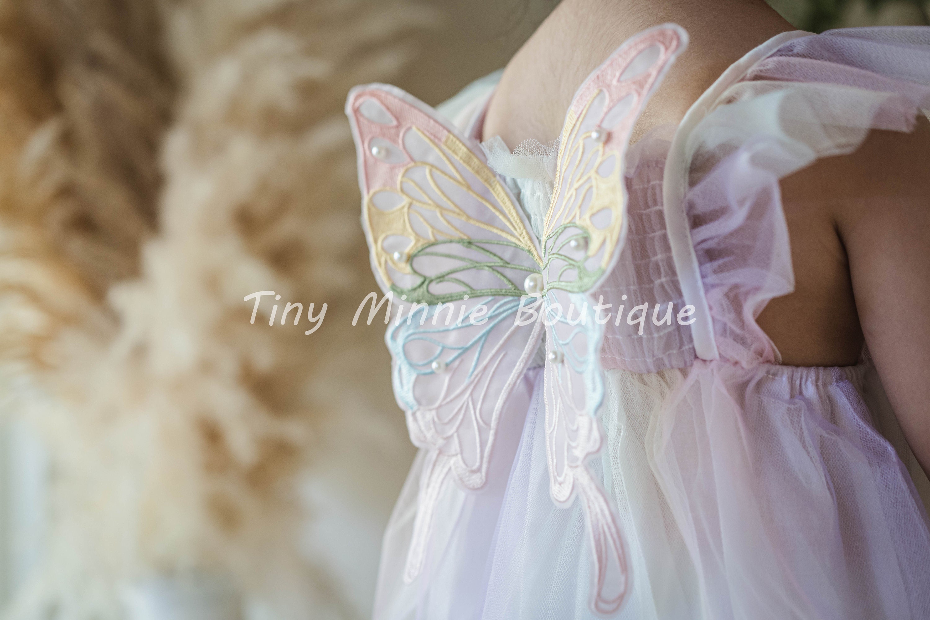 Rainbow Butterfly with Wing Baby Romper, Fairy Butterfly Baby, First Birthday Outfit, Cake Smash baby girl Outfit, Sitter romper photography