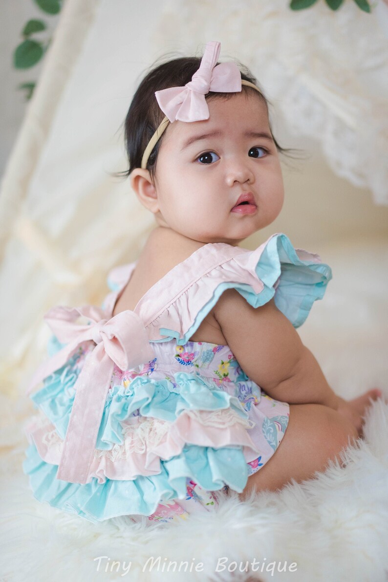 Easter Romper Baby Girl Easter Props Photography Bunny Etsy