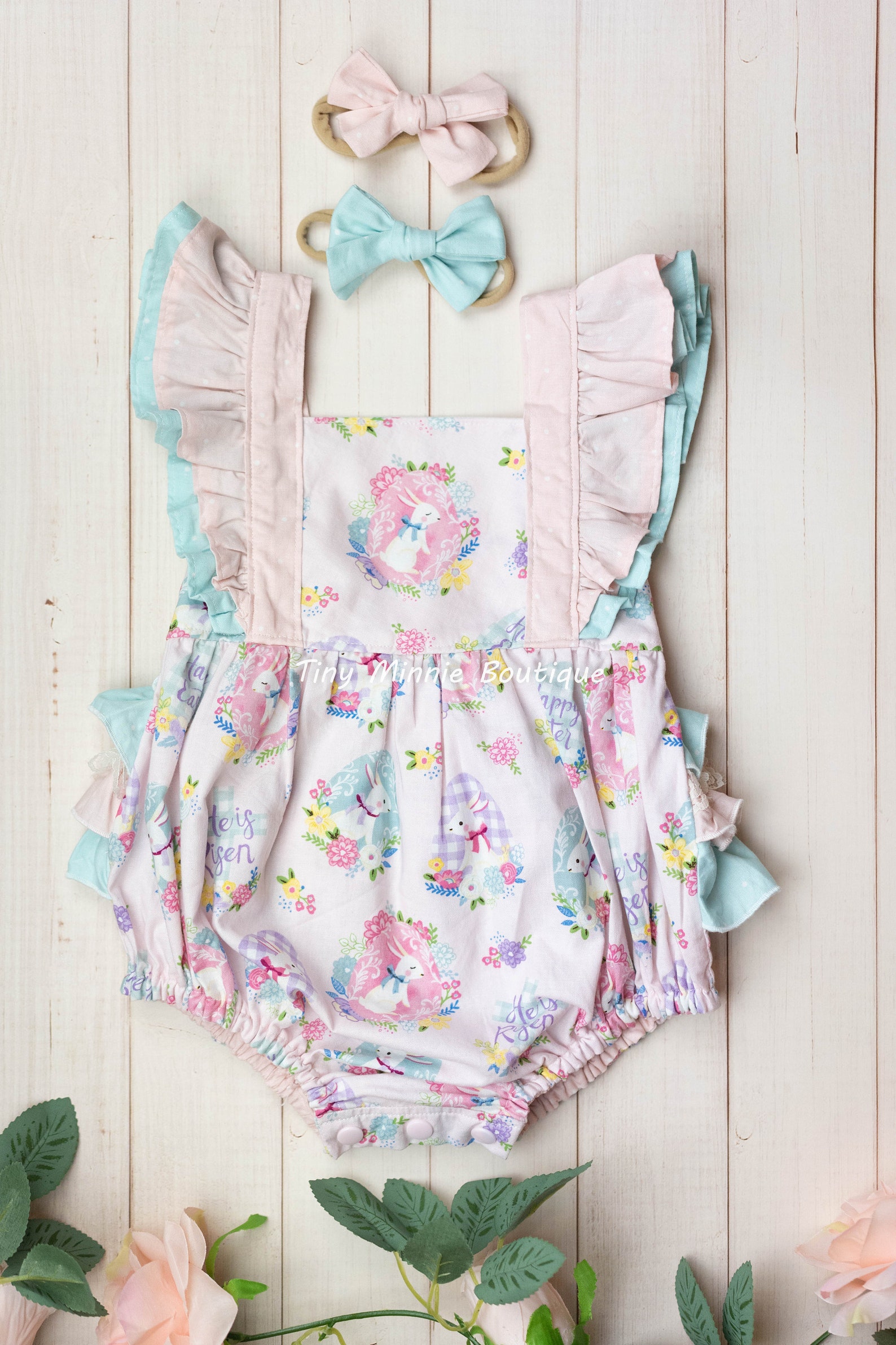 Easter Romper Baby Girl Easter Props Photography Bunny Etsy