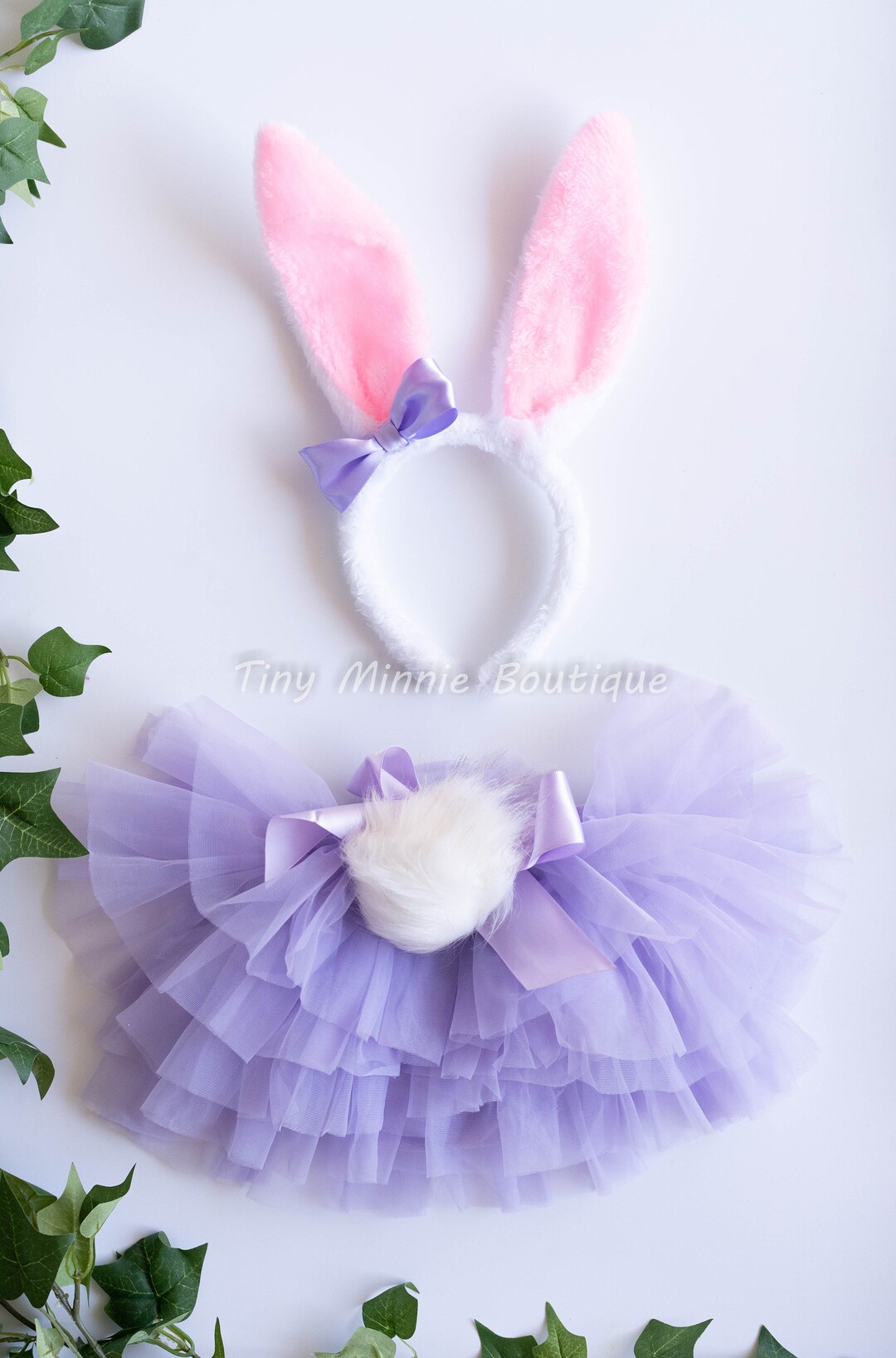 Easter Bunny Tutu Baby Girl, Lavender Set Tutu & Headband , Bunny Ears