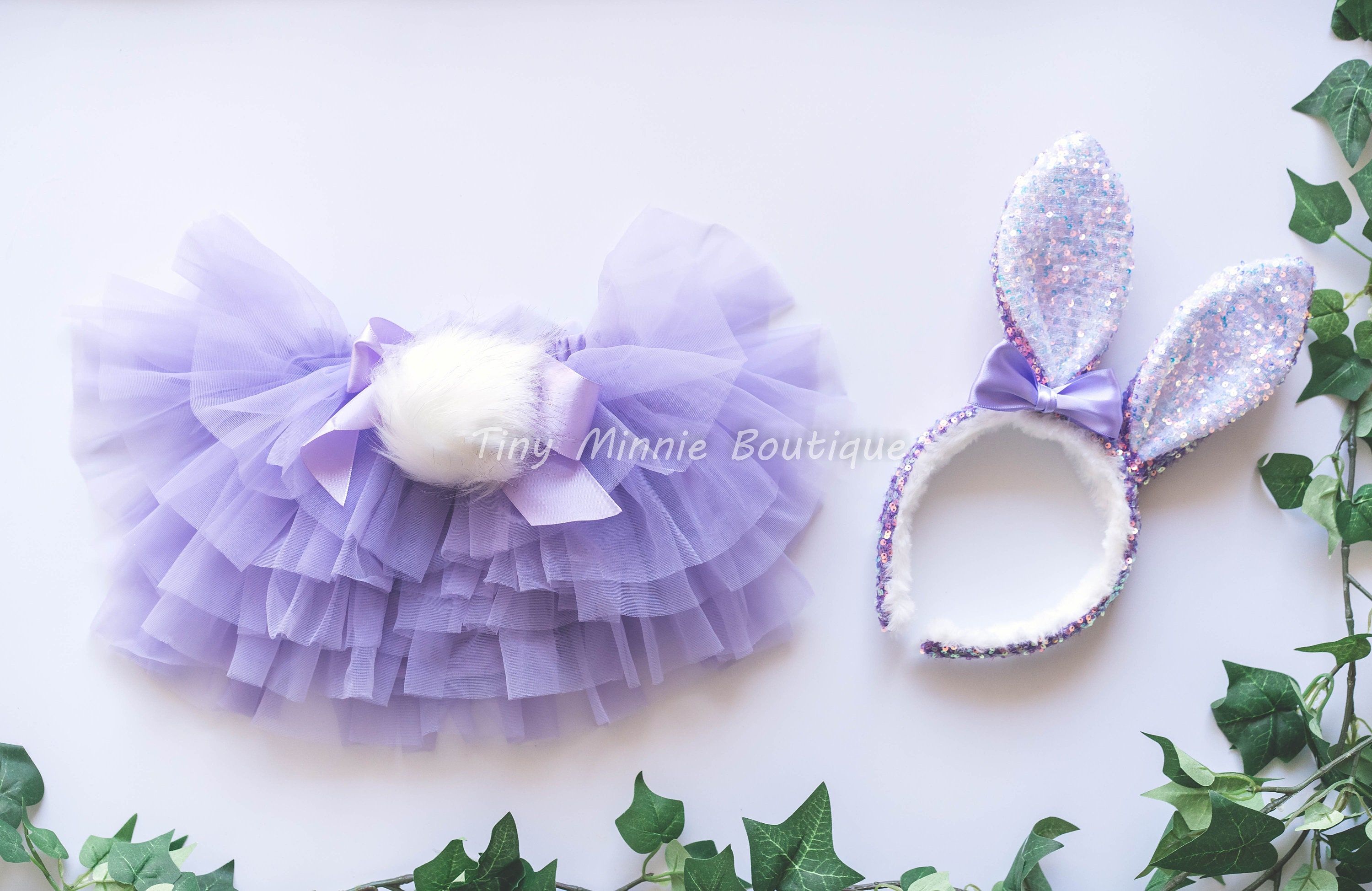 Easter Bunny Tutu Baby Girl Lavender Set Tutu & Headband Etsy