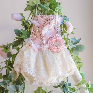 Fairy Sequin Butterflies Romper, First Birthday Outfit Baby Girl, Cake Smash Outfit, Photo prop, Sitter romper photography