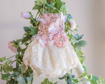 Fairy Sequin Butterflies Romper, First Birthday Outfit Baby Girl, Cake Smash Outfit, Photo prop, Sitter romper photography