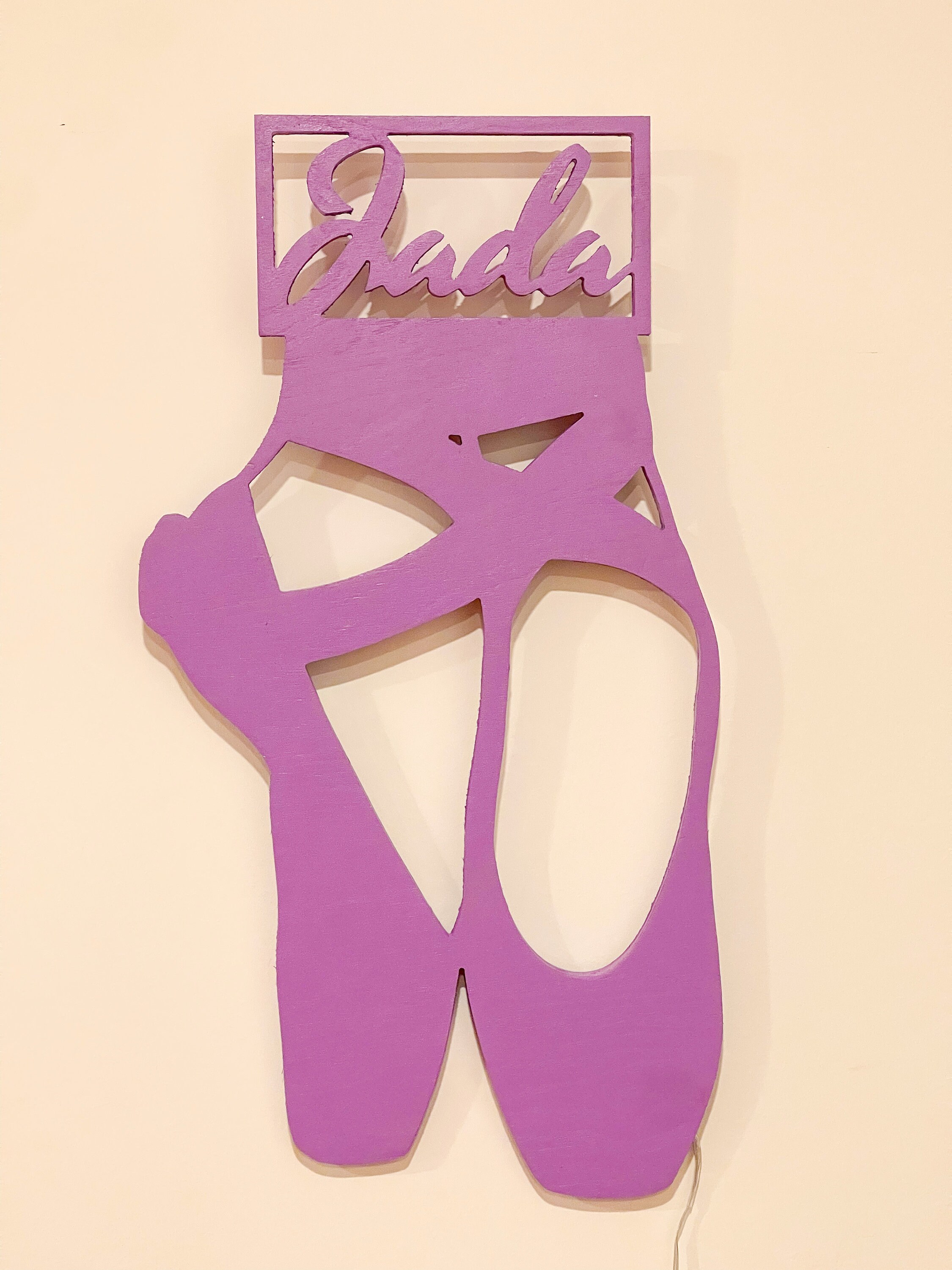 Personalized Pointe Shoes Wall Sign With or Without Lights | Etsy