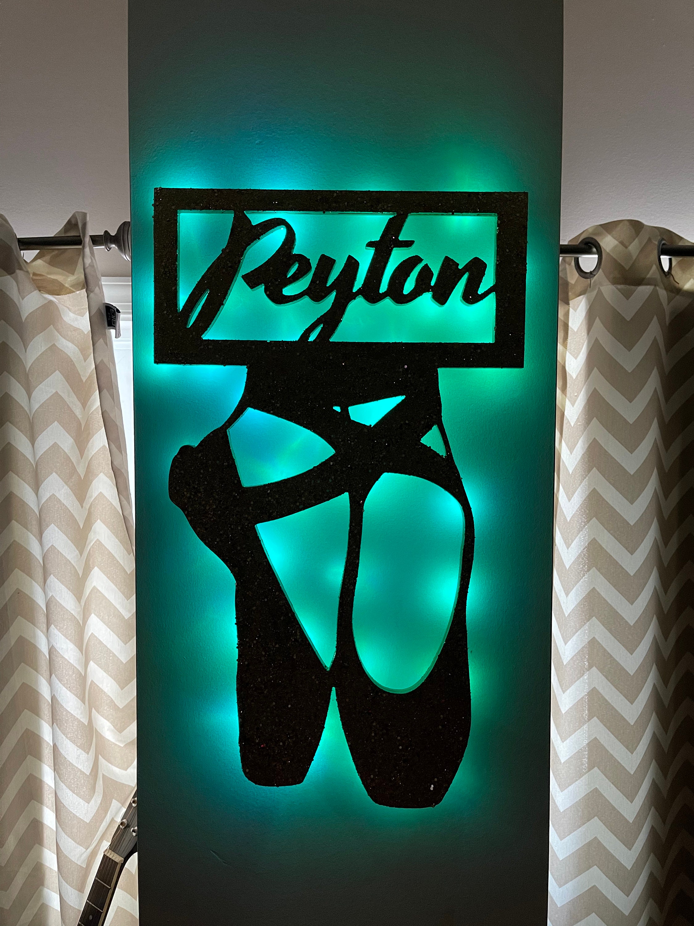 Personalized Pointe Shoes Wall Sign With or Without Lights | Etsy